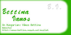 bettina vamos business card
